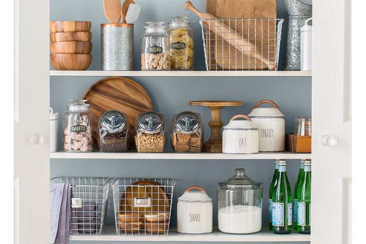 Wayfair store pantry shelves